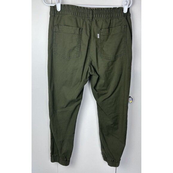 Levi's Women's Sz S Olive Green Jogger Elastic Waist Pull On Denim Belt Loops - Picture 5 of 10